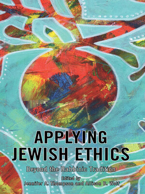 cover image of Applying Jewish Ethics